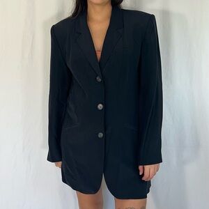 Moda Int'l Vintage Black Silk Jacket